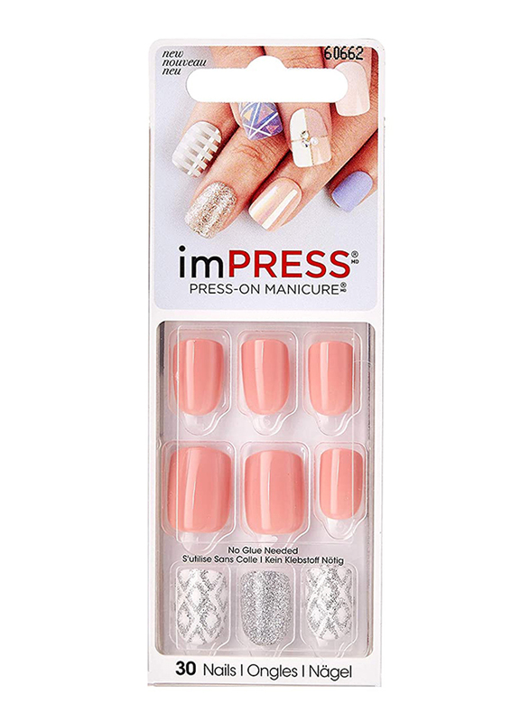 

Broadway imPress Press-On Manicure Shimmer False Nails, 30 Nails, BIPD300, Multicolor