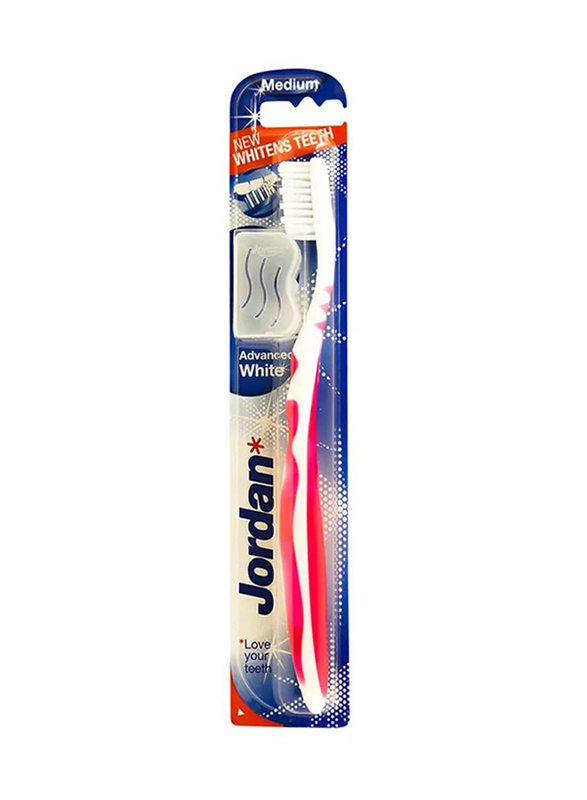 

Jordan Advance White Tooth Brush, Medium