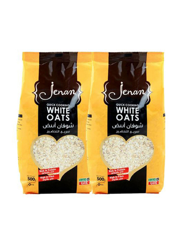 

Jenan Twin Pack Oats Pouch, 2 x 500g