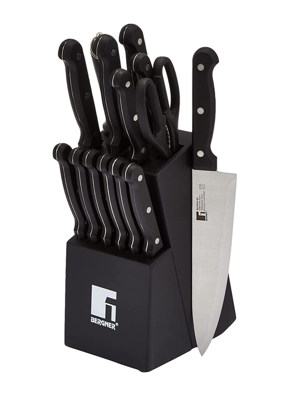 

Bergner 15-Piece Leipzig Knife Set, Black