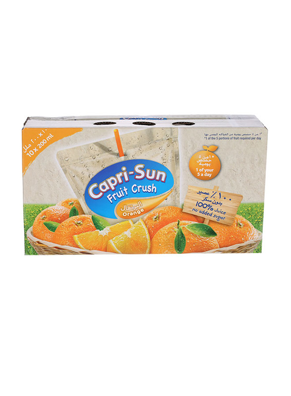 

Capri Sun Fruit Crush Orange Flavored Juice Drink, 10 x 200ml