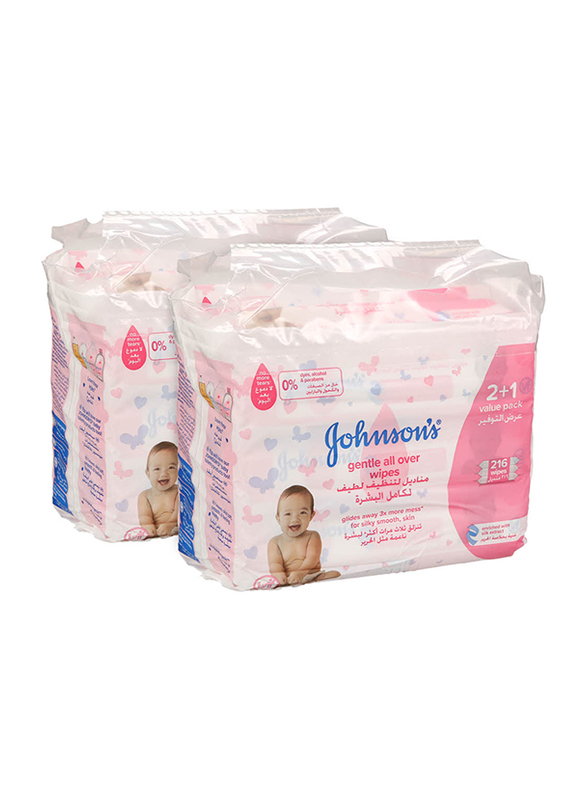 

Johnson's 72-Pieces x 6 Baby Gentle All Over Wipes