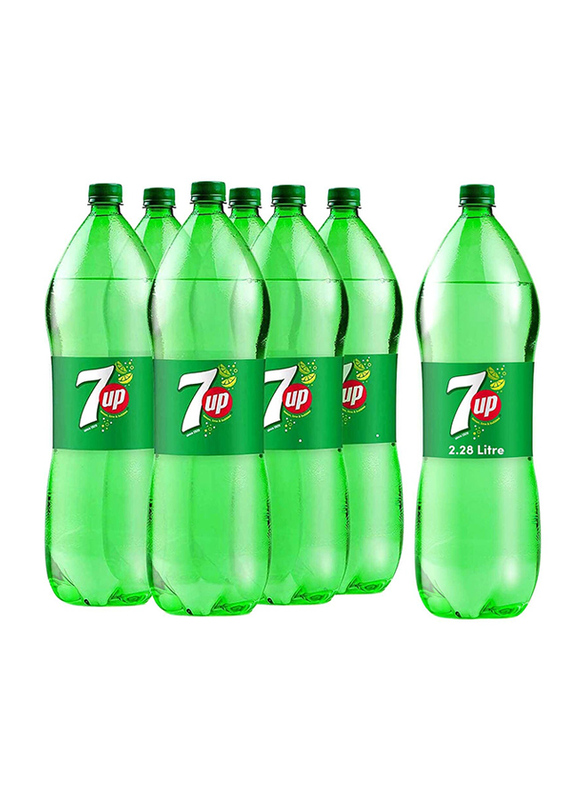 

7Up Carbonated Soft Drink Bottles, 6 x 2.28 Litres