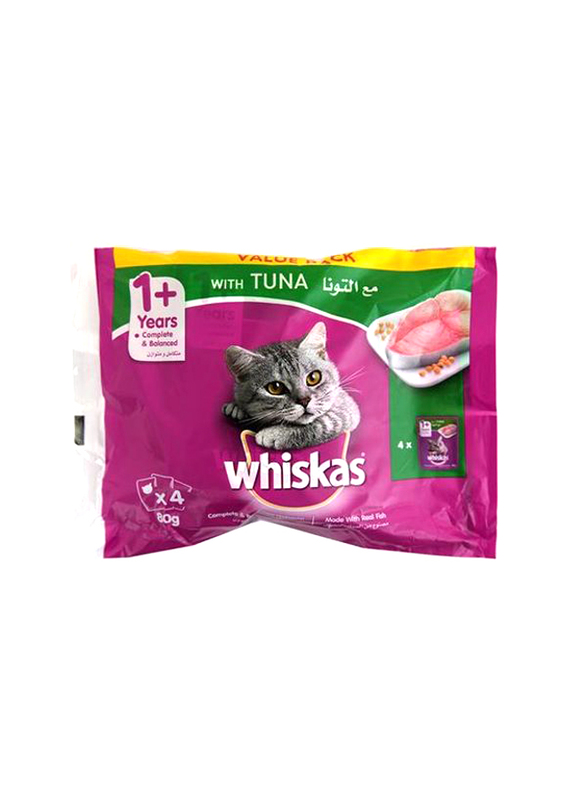 

Whiskas Tuna Dry Food for Cats, 4 x 80g