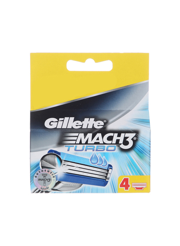 

Gillette Mach 3 Turbo Men's Razor Refill Cartridge, 4 Pieces