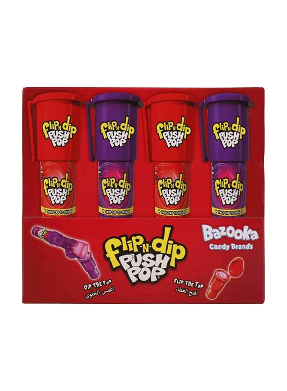 

Bazooka Flip N Dip Push Pop Candy, 12 x 25g
