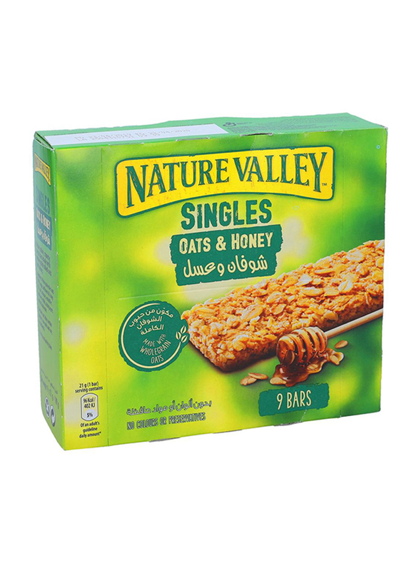 

Nature Valley Singles Oats & Honey Bars, 9 Packs x 21g