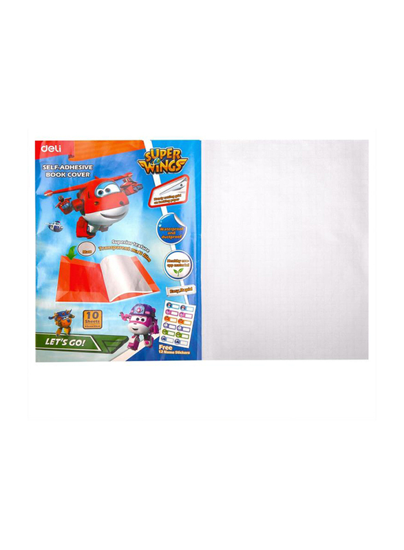 

Deli Self-Adhesive Book Cover, 10 Sheet, Transparnt