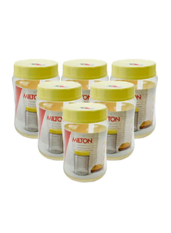 

Milton 6-Piece Pet Jars Set, 750ml, Yellow/Clear