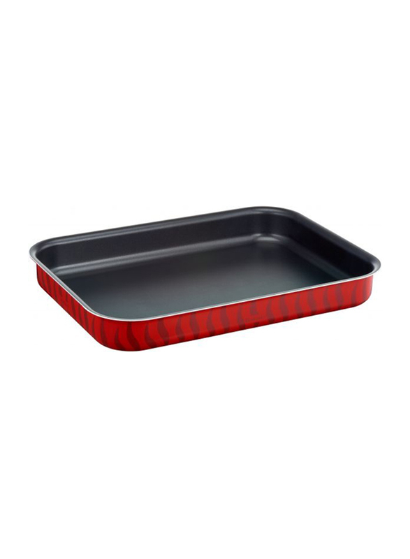 

Tefal 29cm Non-Stick Rectangular Oven Dish Roaster, 29 x 22cm, Red/Black