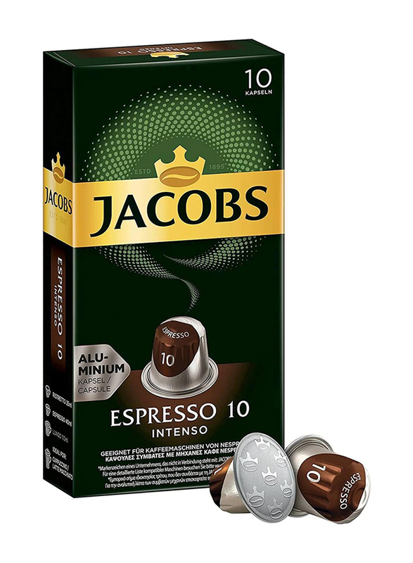 

Jacobs Espresso Intenso Capsules, 10 Capsules, 52g