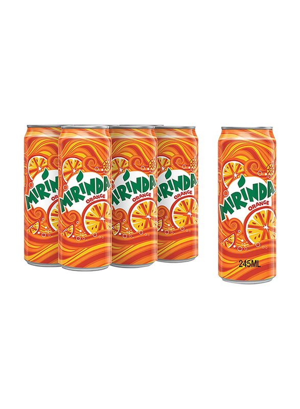 

Mirinda Orange Carbonated Soft Drink, 6 Cans x 245ml