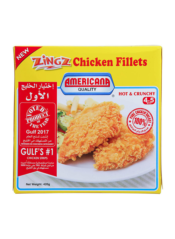 Americana Zingz Hot Chicken Fillet, 420 grams