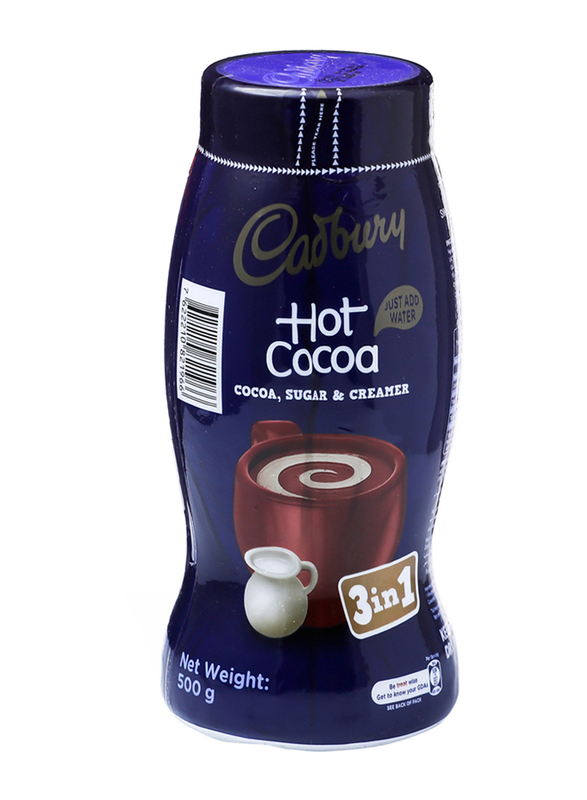 Cadbury 3-In-1 Hot Cocoa Chocolate Powder, 500g