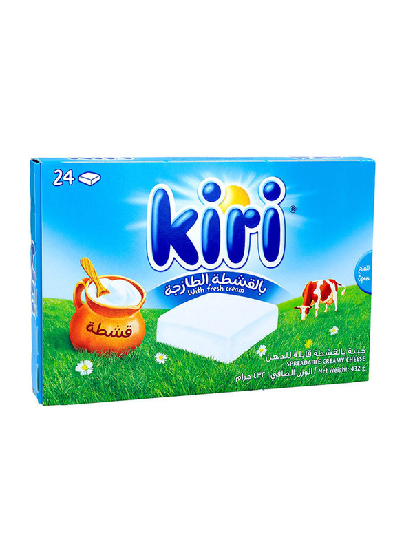 

Kiri Spreadable Creamy Cheese, 24 Pieces, 432g