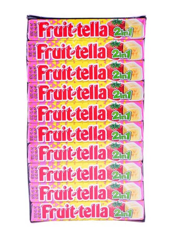 

Fruittella 2-in-1 Strawberry Banana Candy, 20 x 32.4g