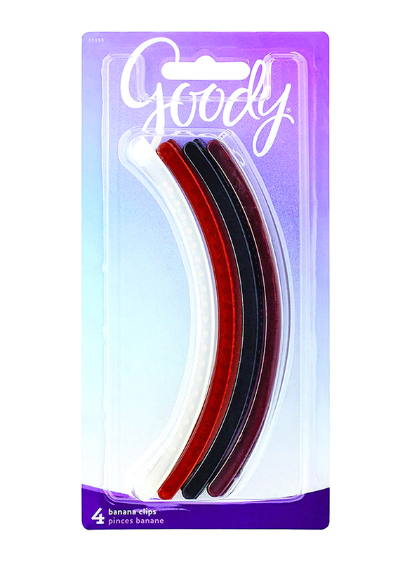 

Goody Classics Clincher Banana Clips for All Hair Types, 4 Pieces