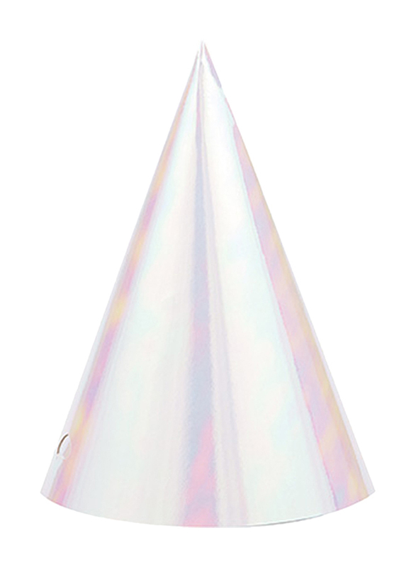 

Creative Converting Iridescent Cone Hat, 8 Pieces, White