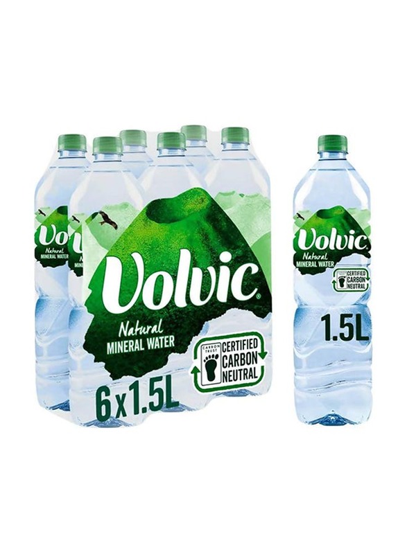 

Volvic Natural Mineral Water, 6 Bottles x 1.5 Liter