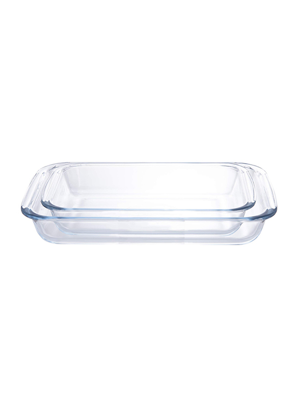 

Taliona 2-Piece 1 & 1.6 Ltr Rectangular Bakeware Set, Clear