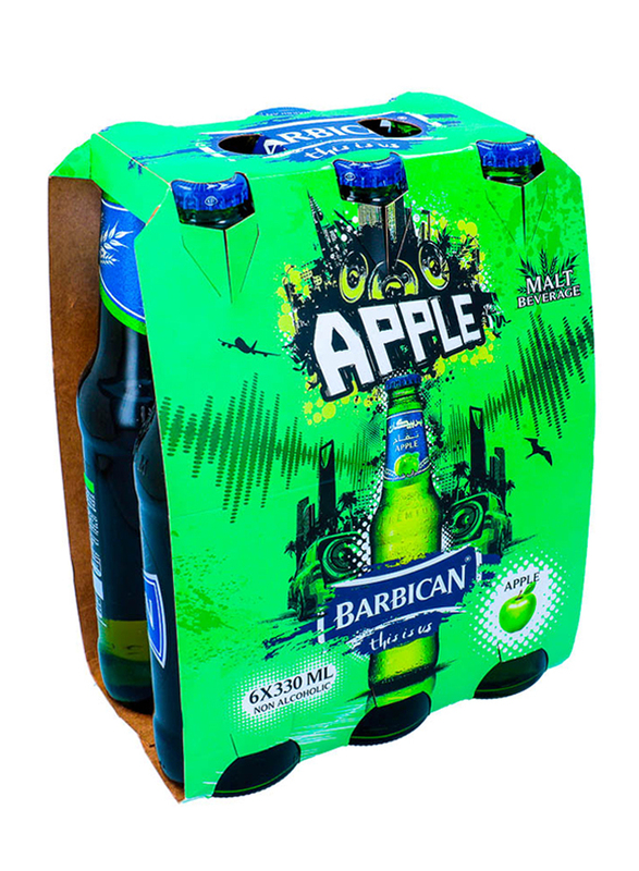 Barbican Apple Non Alcoholic Malt Drink, 6 Bottles x 330ml