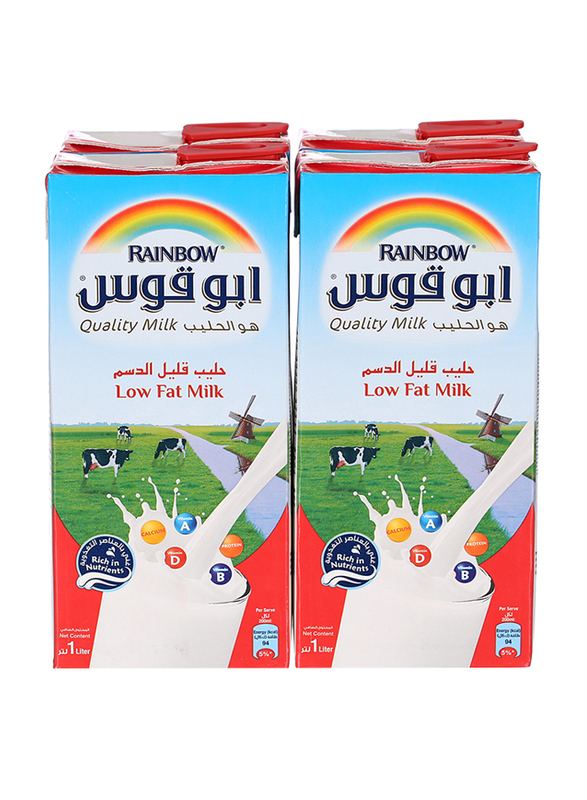 

Rainbow Low Fat Cream Milk, 4 x 1 Liter