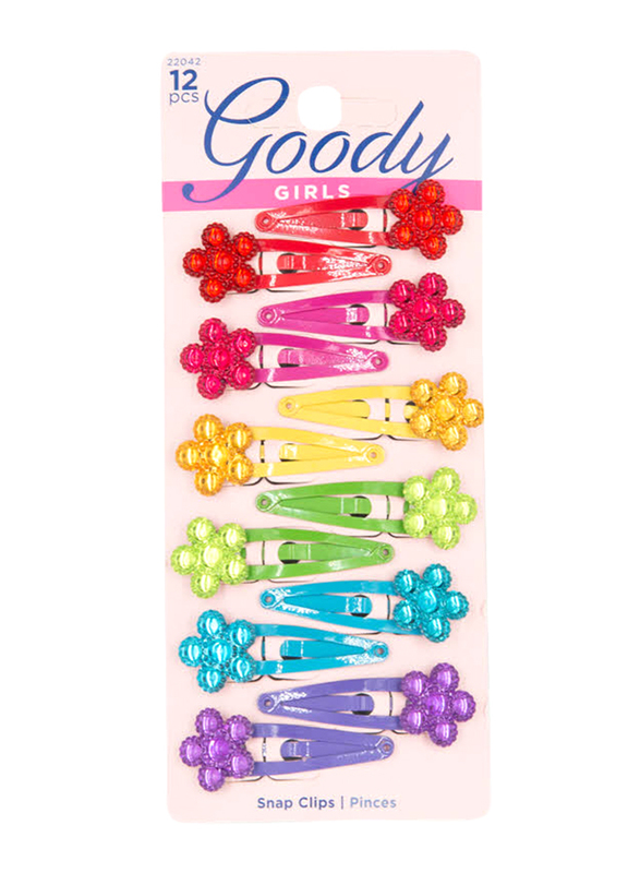

Goody Girls Jewelled Flower Contour Clip for All Hair Types, 12 Pieces