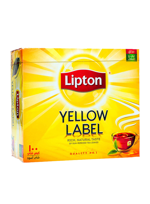 Lipton Yellow Label Black Tea, 100 Tea Bags x 2g