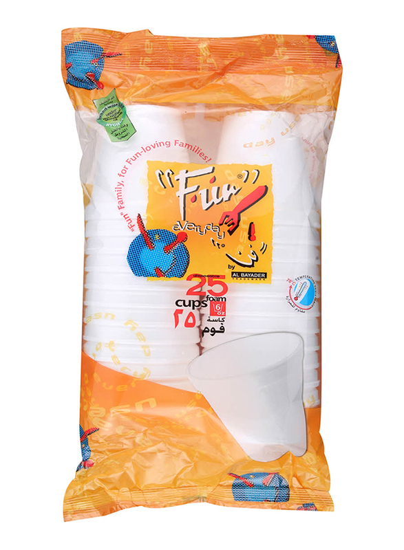 

Fun 25-Piece Foam Cups, White
