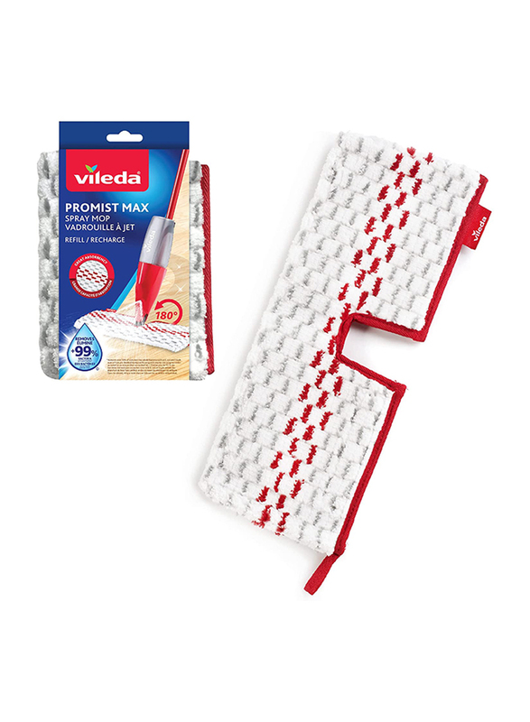 

Vileda Promist Max Flip Spray Mop + Promist Refill, Red/White