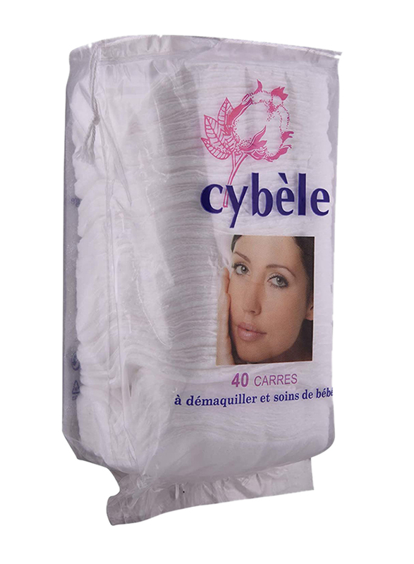 

Cybele Square Cotton Pads, 40 Pieces