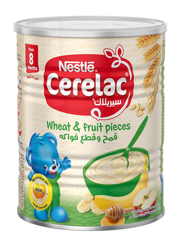 

Nestle Wheat & Fruit Pieces Baby Food Cerelac Tin, 400g