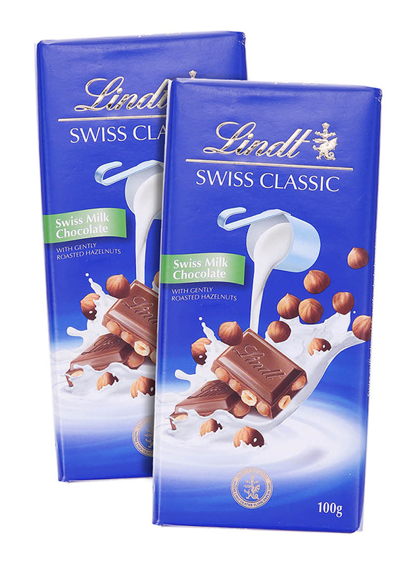 

Lindt Swiss Classic Milk Roasted Almond, 2 x 100g