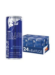 Red Bull The Blue Edition Blueberry Energy Drink, 24 Cans x 250ml