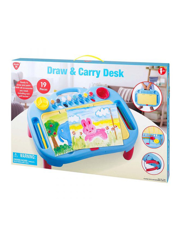 

Playgo Draw And Carry Desk, 19 Pieces, Multicolour
