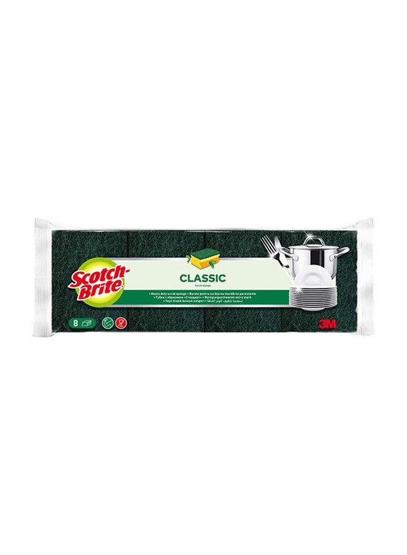 

3M Scotch-Brite Classic Nail Saver Scrub Sponge, 8 Pieces