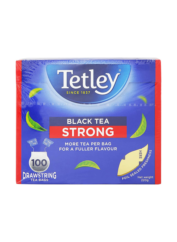 

Tetley Drawstring Strong Black Tea, 100 Tea Bags