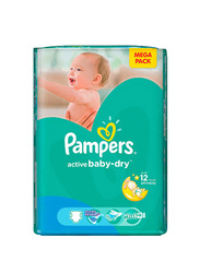 Pampers Active Baby Dry Diapers, Size 4, Maxi, 8-14 kg, Mega Pack, 76 Count
