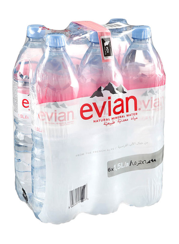 

Evian Natural Mineral Water, 6 x 1.5 Liters