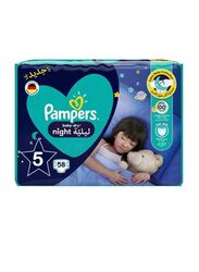 Pampers Baby Dry Night Diapers, Mega Pack, Size 5, 12-17 kg, 58 Count