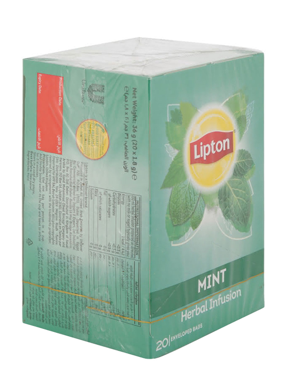 

Lipton Mint Herbal Infusion Green Tea, 20 Tea Bags x 1.8g