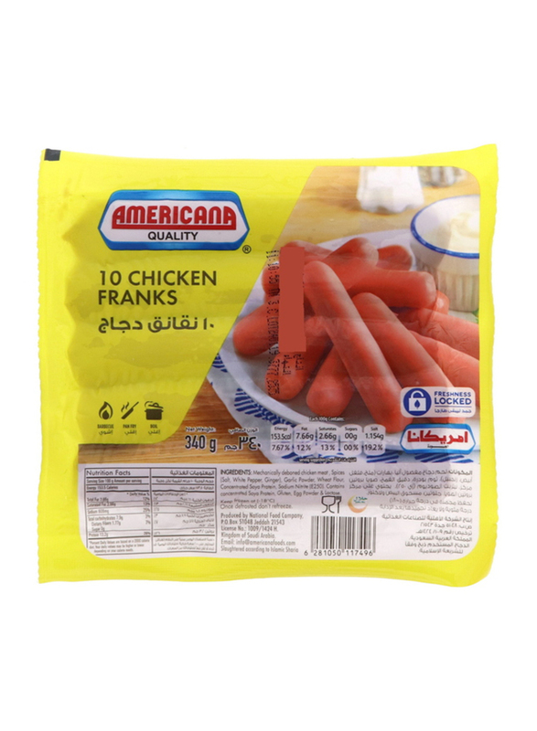 

Americana Chicken Frank Forters, 340g