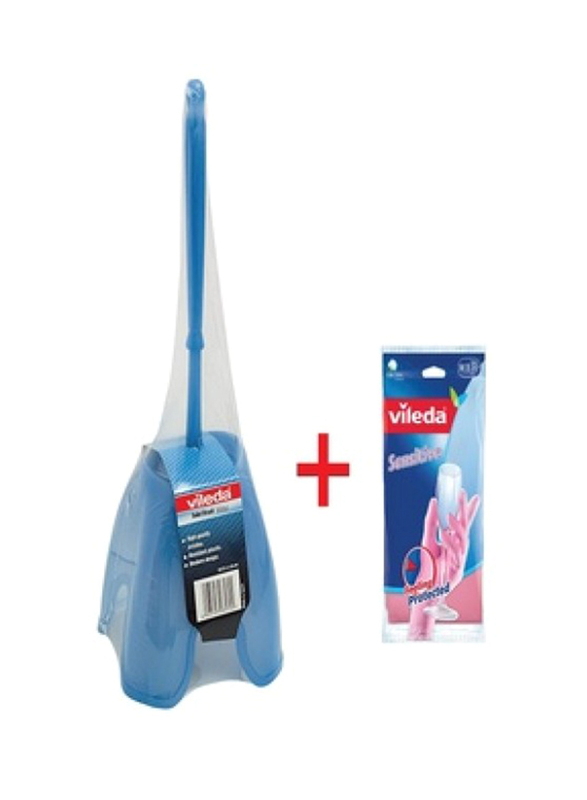 

Vileda Toilet Brush and Gloves, Pink