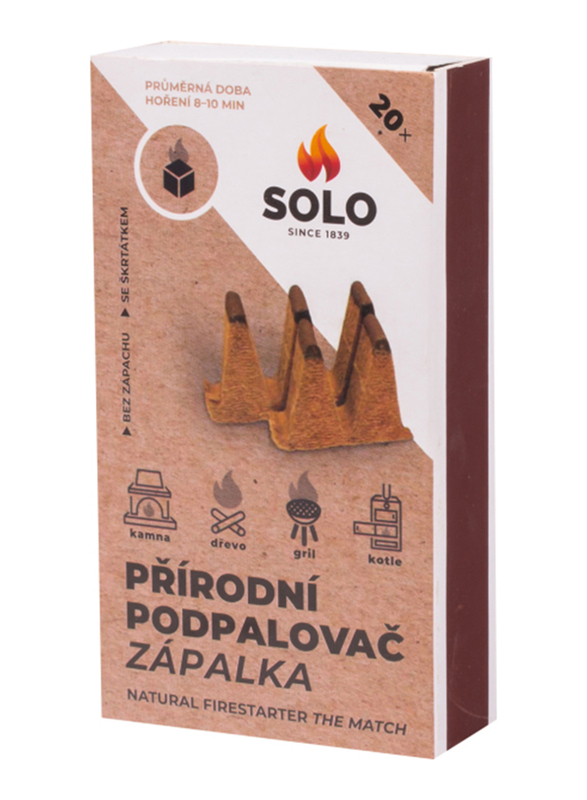 

Solo 20-Piece Ecological Lighter Match Wooden, Beige