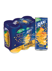 Rani Float Mango No Added Sugar Fruit Drink, 6 Cans x 240ml