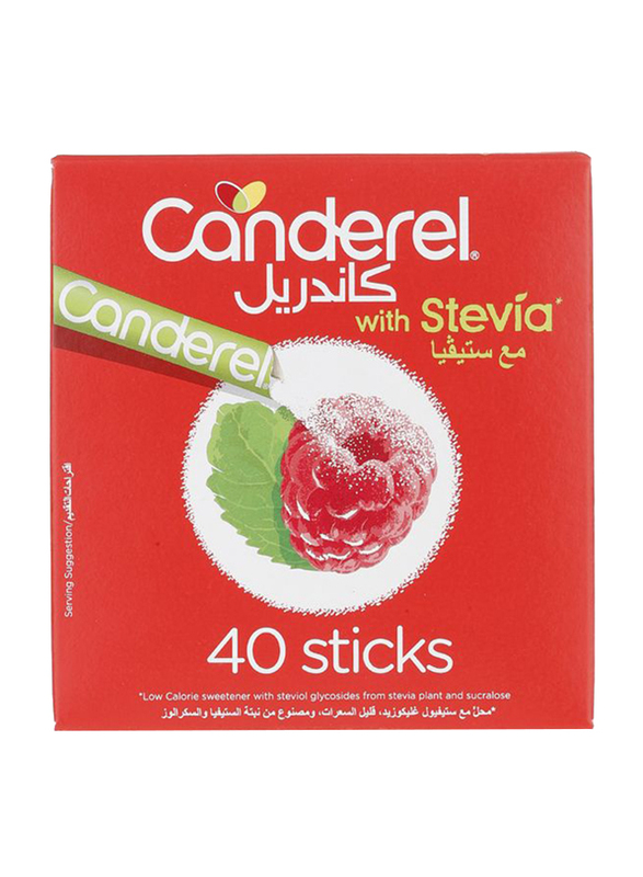 

Canderel Stevia Low Calorie Sweetener Sticks, 40 X 1.3g