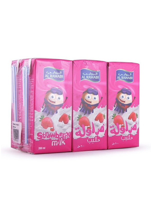 

Al Rawabi Long Life Strawberry Milk, 6 x 200ml