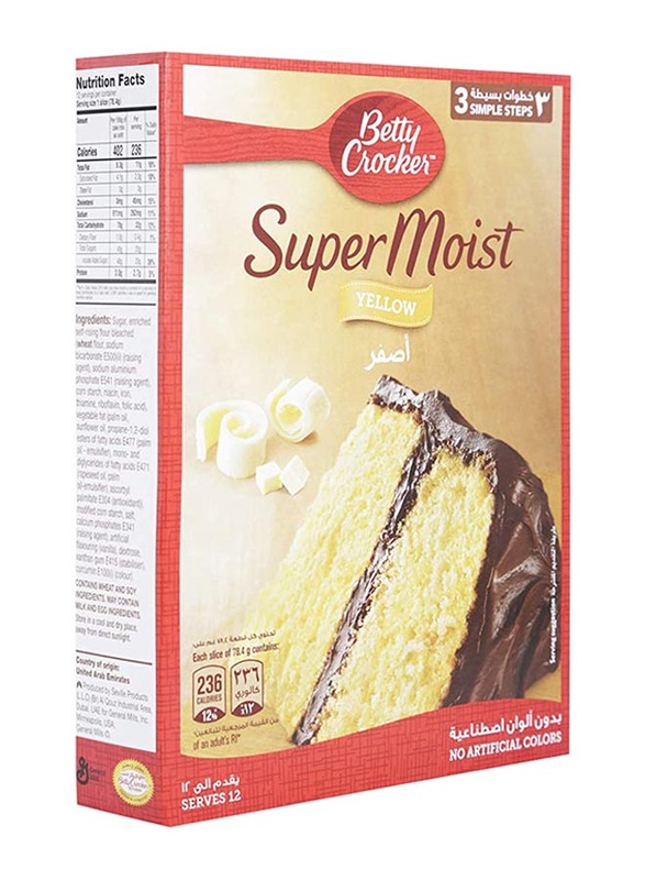

Betty Crocker Super Moist Yellow Cake Mix, 500g