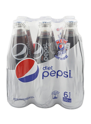 Pepsi Diet Soft Drink, 6 x 250ml