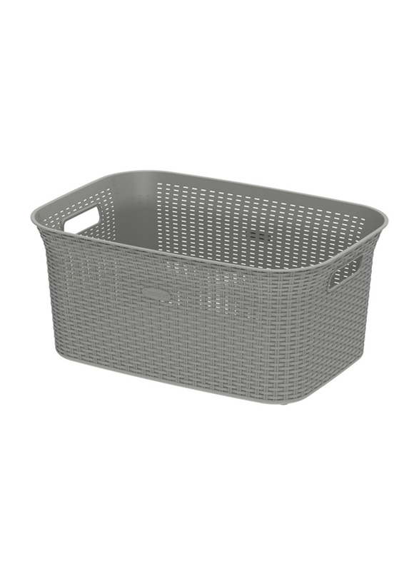 

Cosmoplast Rattan Laundry Basket, Grey, 50 Liters